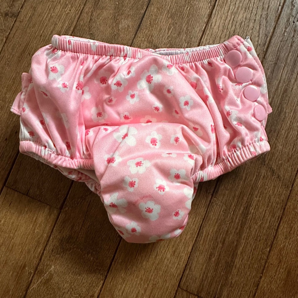 Green Sprouts Swim Bottom Girls 18 Months Ruffle Snap Floral Pink Modern Summer